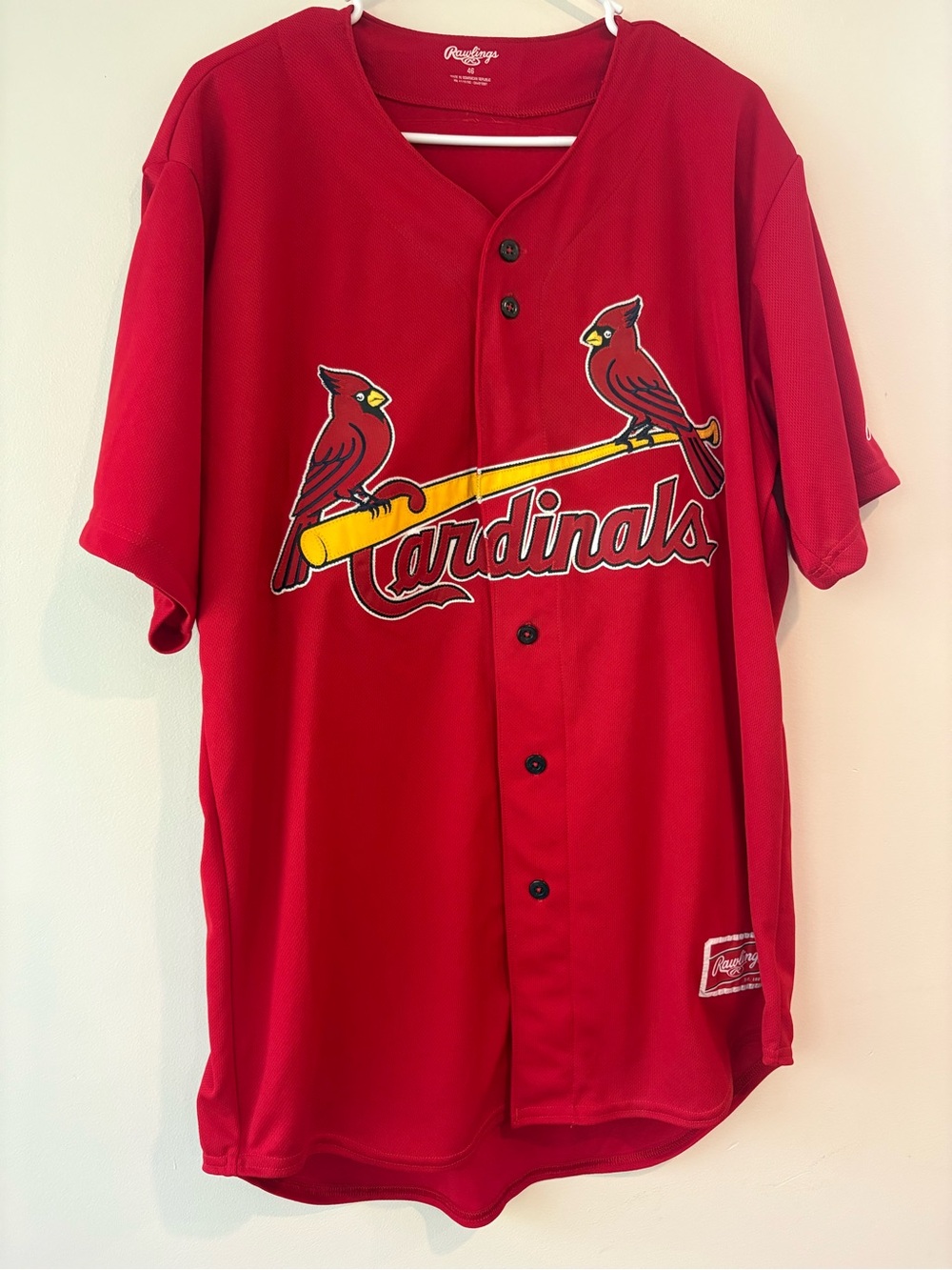 Rawlings Red St. Louis Cardinals Baseball Jersey